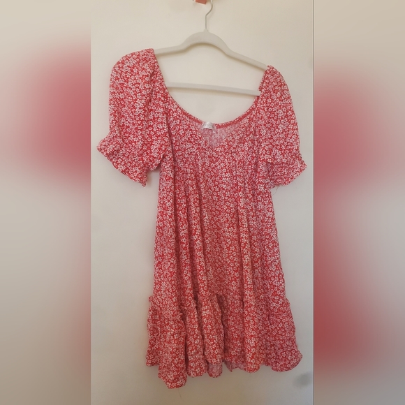 Vestique Miss Independent Red and White Floral Dress. - Picture 8 of 14